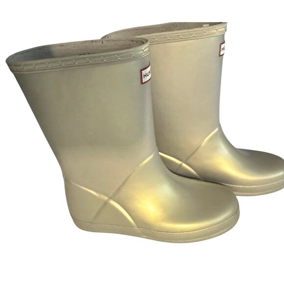 Hunter Boots (Nebula) in Shimmery Gold -Unisex Kids size US 13 B / 1 G - Picture 1 of 8